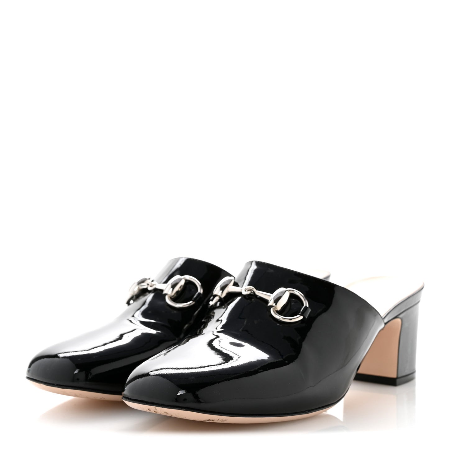 Patent Lexi Horsebit Mules 39 Black