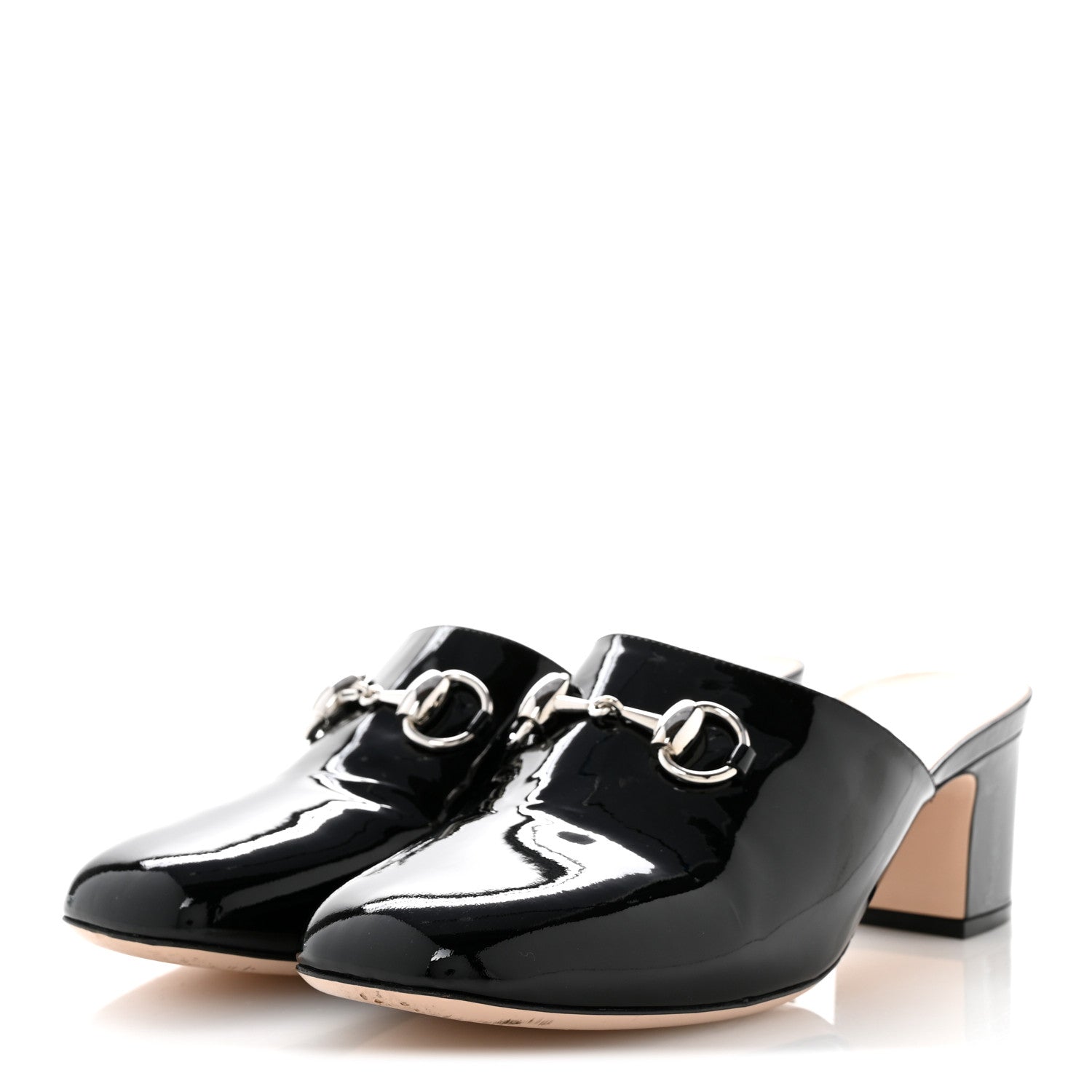 Gucci Patent Lexi Horsebit Mules 39 Black 4 of 11
