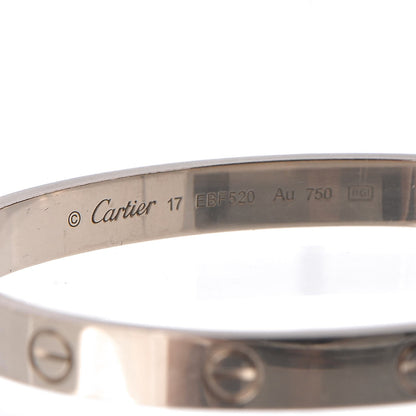 Cartier 18K White Gold LOVE Bracelet 17 3 of 5