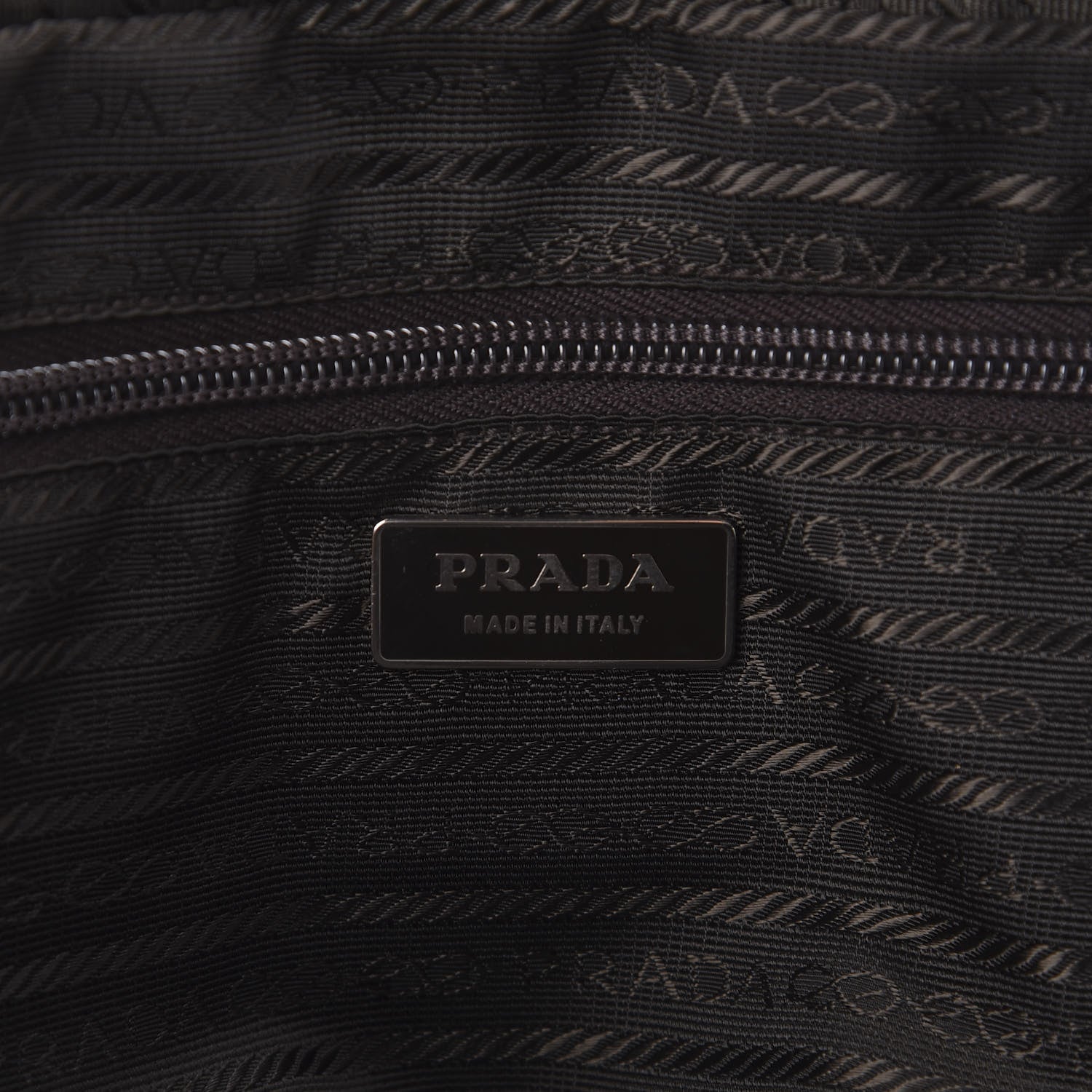 Prada Tessuto Nylon Calfskin Lizard Embossed Tote Ebano 6 of 9