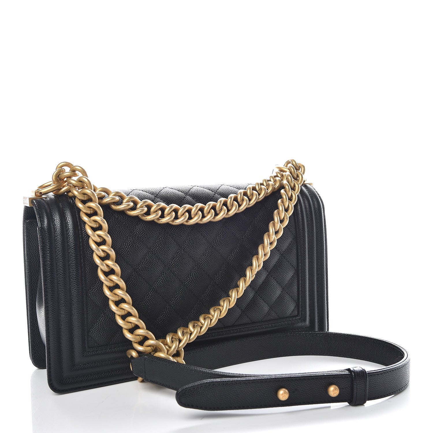 Chanel Caviar Quilted Medium Boy Flap Black 3 of 10