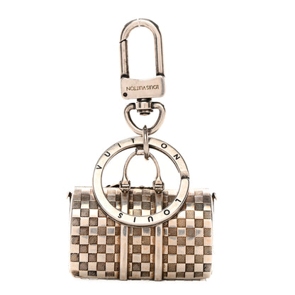 Louis Vuitton Brushed Palladium The Keepall Key Holder Bag Charm 1 of 5