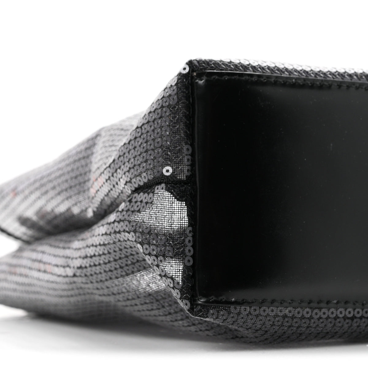 Prada Sequin Rete Paillettes Small Tote Bag Black 10 of 11