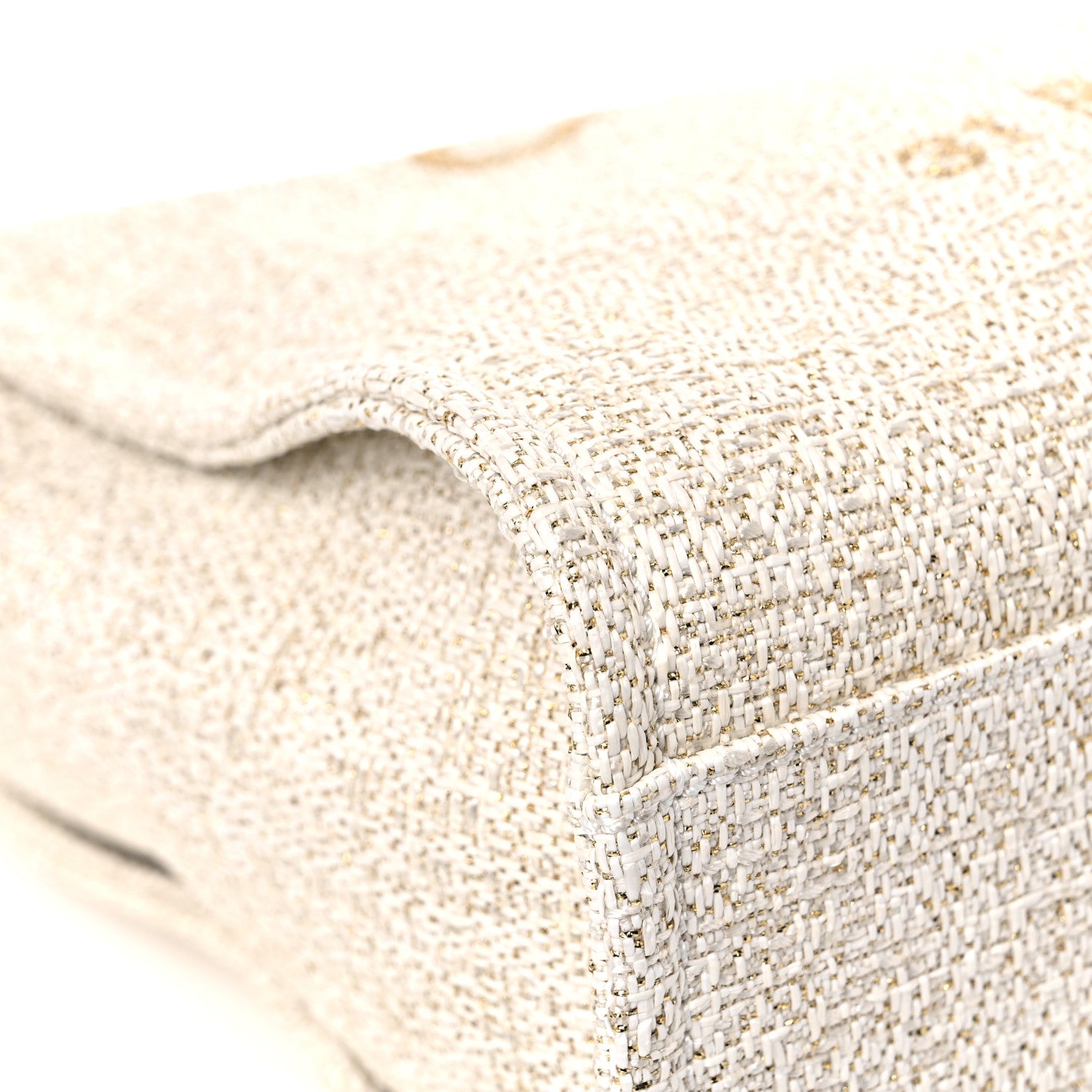 Chanel Lurex Boucle Small Deauville Tote Ivory 8 of 12