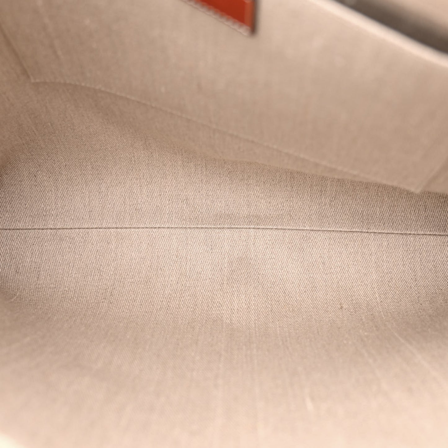 Linen Calfskin Large Woody Ribbon Tote White Brown