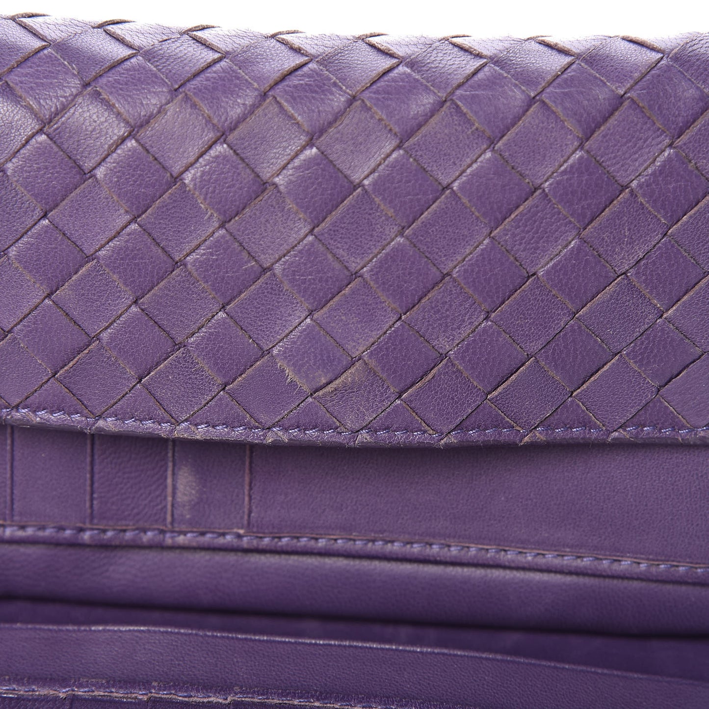 Nappa Intrecciato Continental Compact Flap Wallet Parma