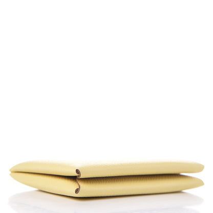 Hermes Epsom Calvi Card Case Jaune Poussin 4 of 8