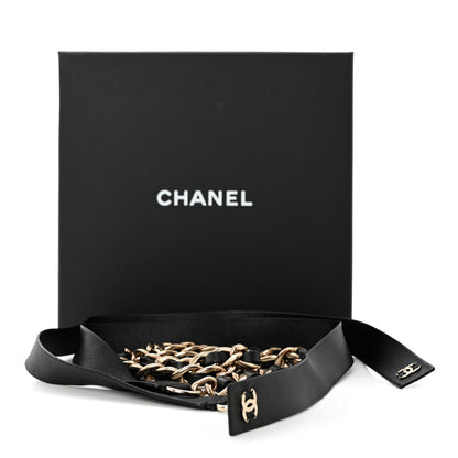Chanel Lambskin Chain CC Bow Belt M 80 32 Black 4 of 4
