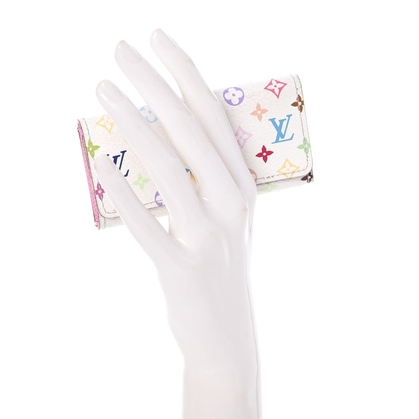 Monogram Multicolor Multicles 4 Key Holder White Litchi