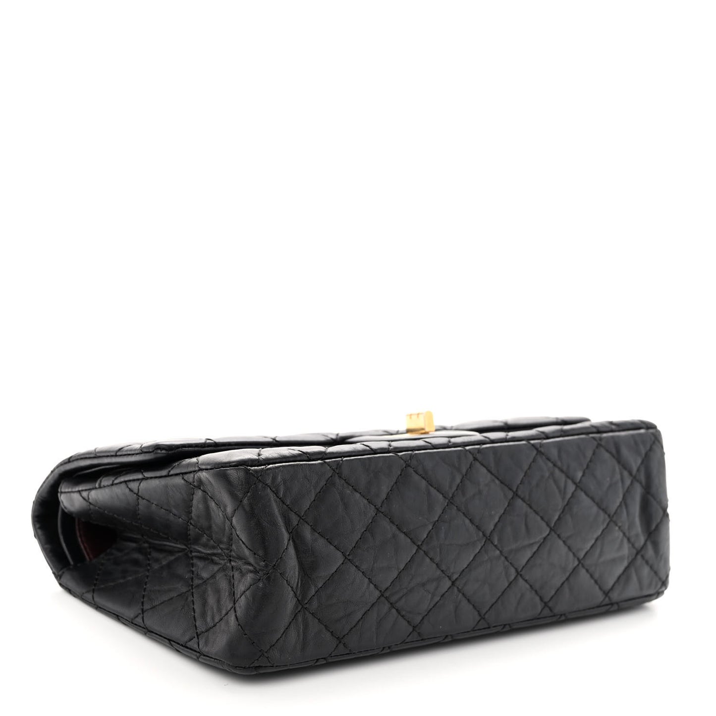 Aged Calfskin Quilted 2.55 Reissue 225 Flap Black
