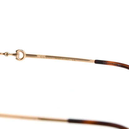 Gucci Metal Horsebit Square Frame Sunglasses GG0879S Gold 6 of 8