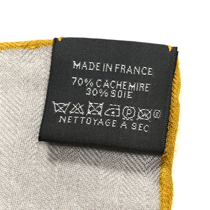 Hermes Cashmere Silk Paddock Shawl 140 Gris Fonce 3 of 5