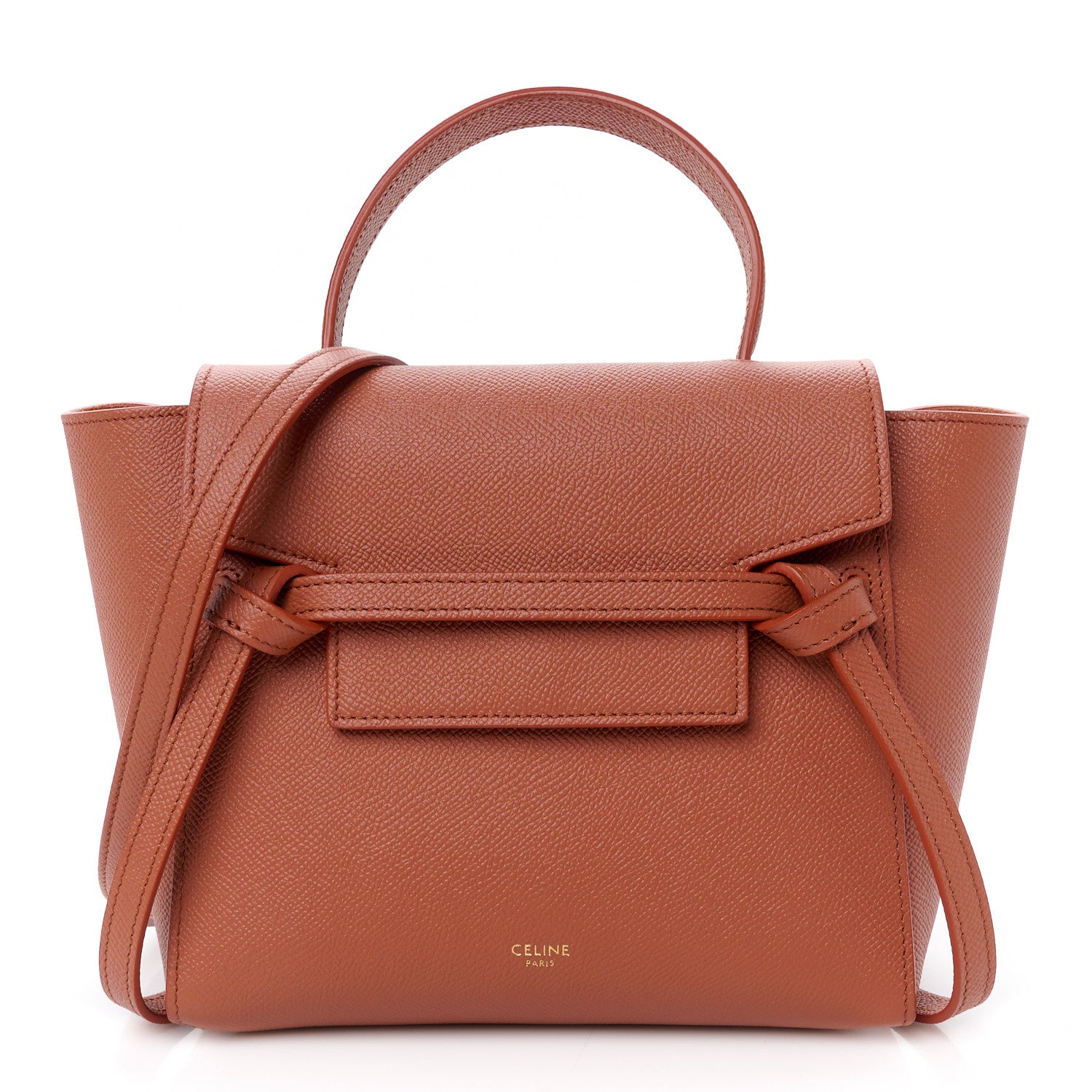 Celine Grained Calfskin Nano Belt Bag Terracotta 1 of 11