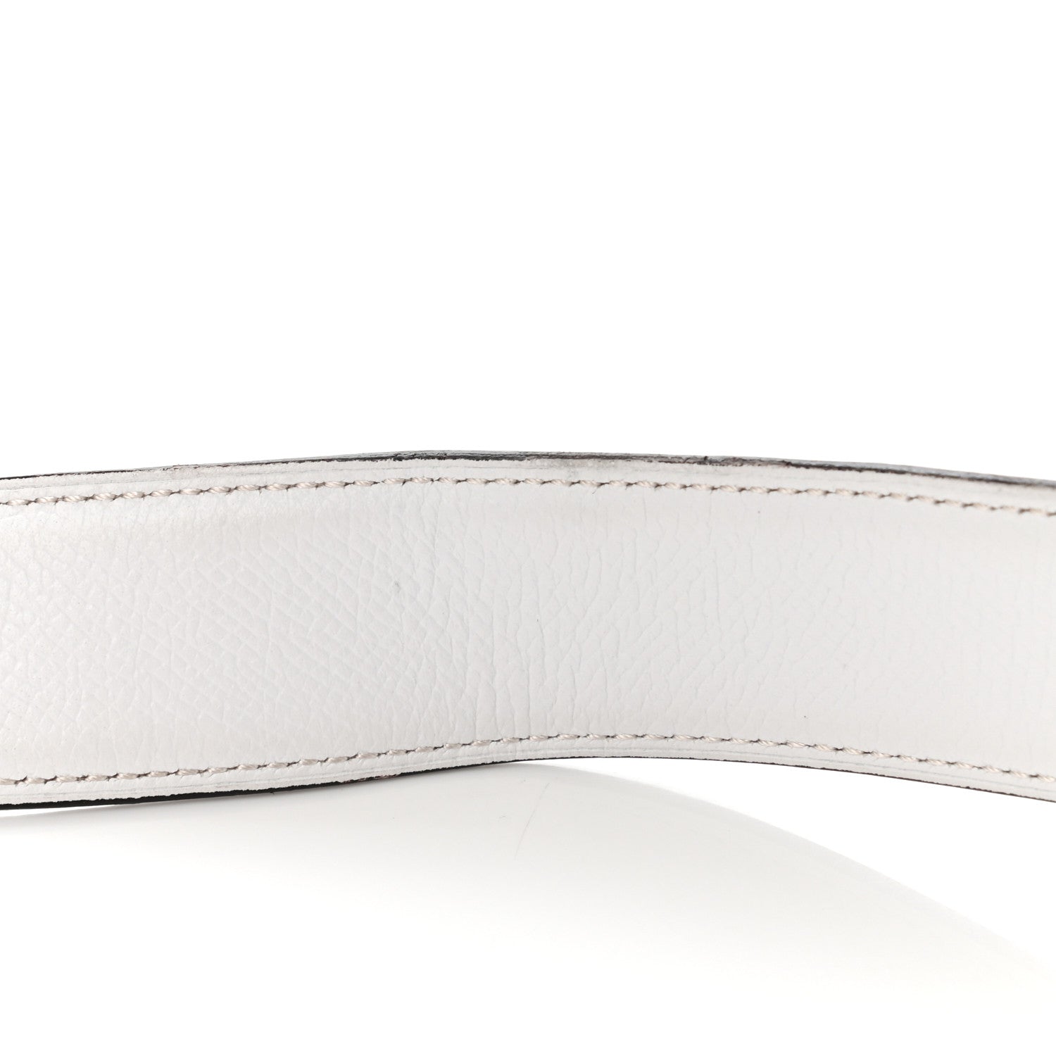 Hermes Epsom Togo 32mm H Belt 90 Etoupe White 6 of 11