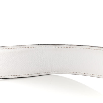 Hermes Epsom Togo 32mm H Belt 90 Etoupe White 6 of 11