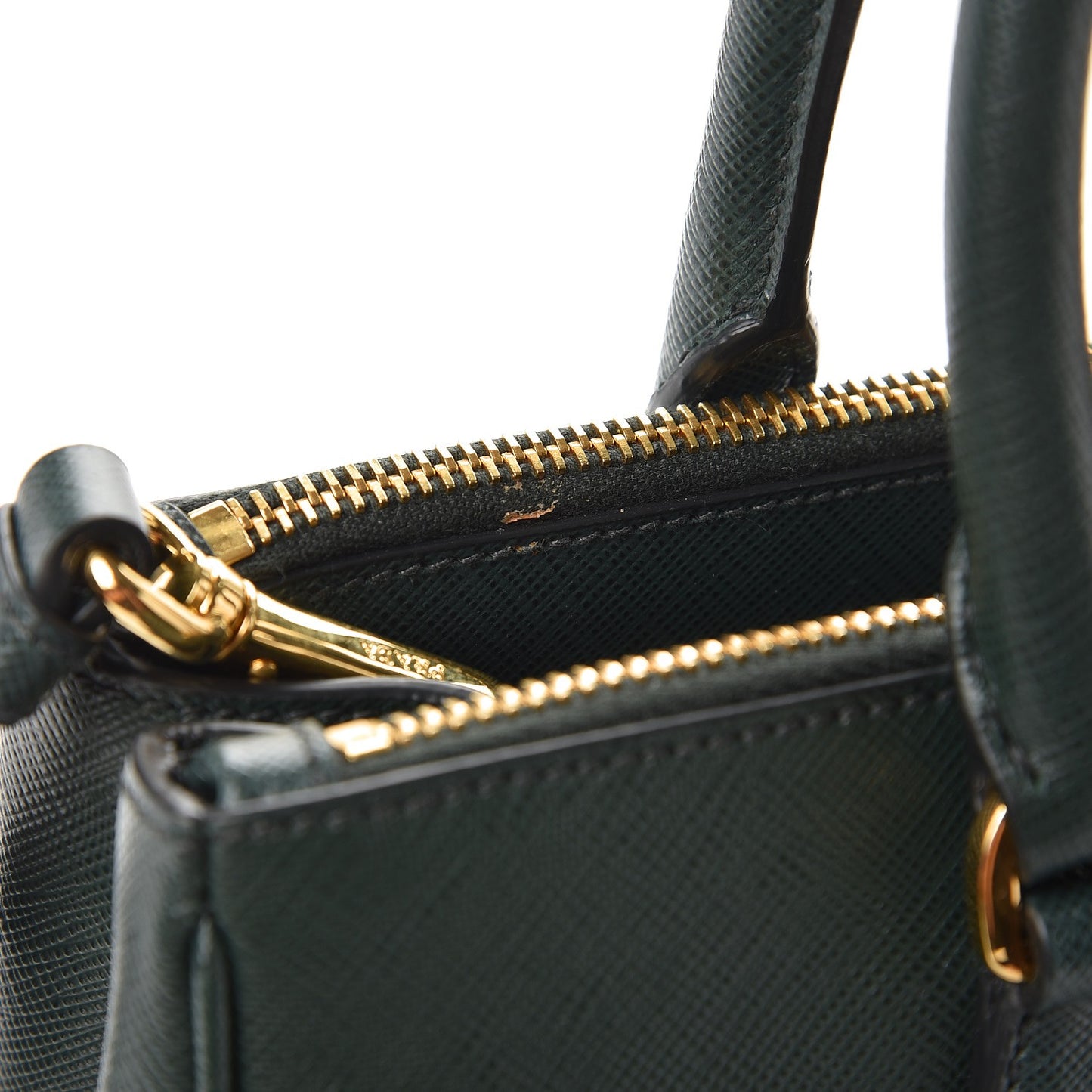 Saffiano Small Galleria Double Zip Tote Smeraldo
