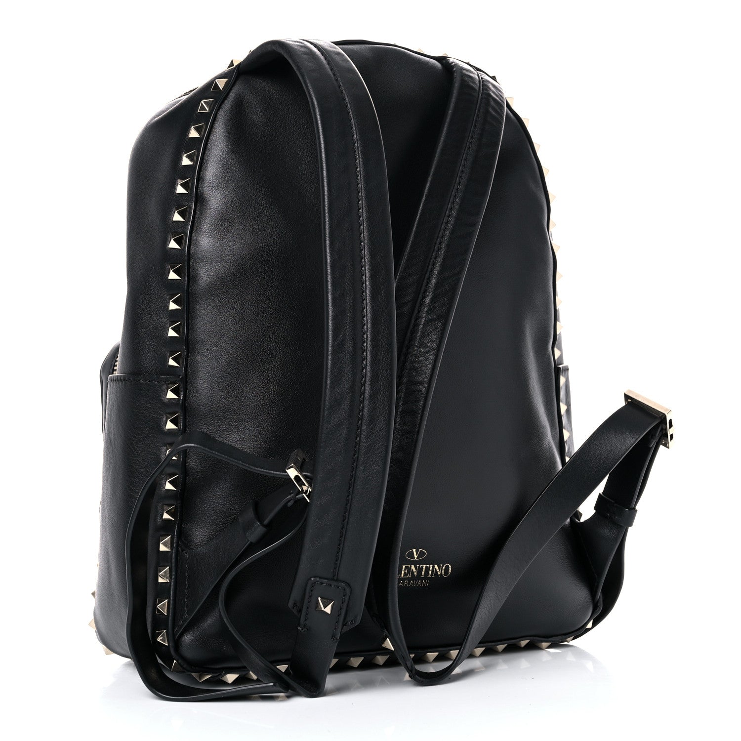 Valentino Garavani Vitello Medium Rockstud Backpack Black 2 of 16