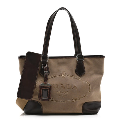 Prada Jacquard Logo Tote Corda Moro 1 of 10