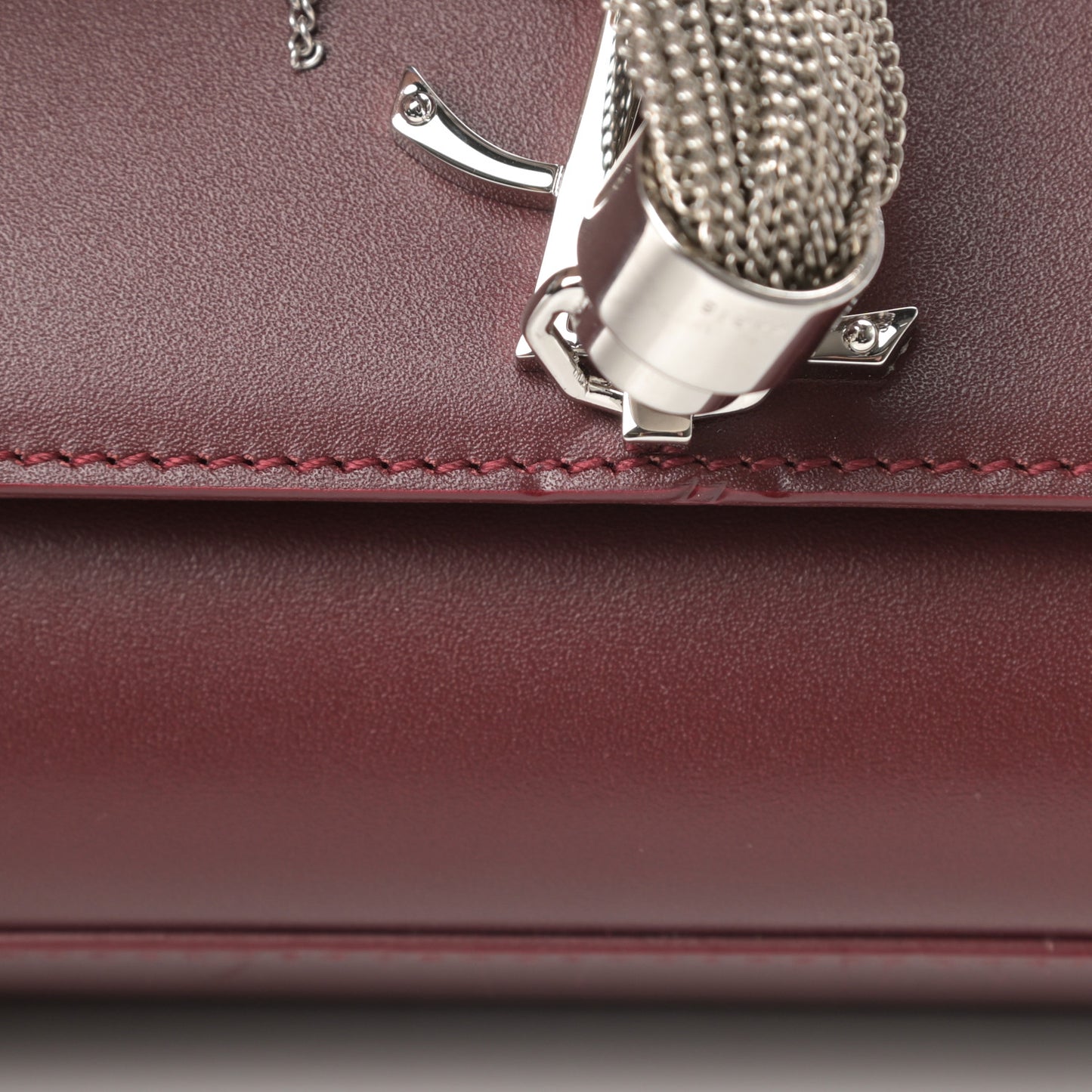 Smooth Calfskin Medium Classic Monogram Kate Tassel Satchel Rouge Legion