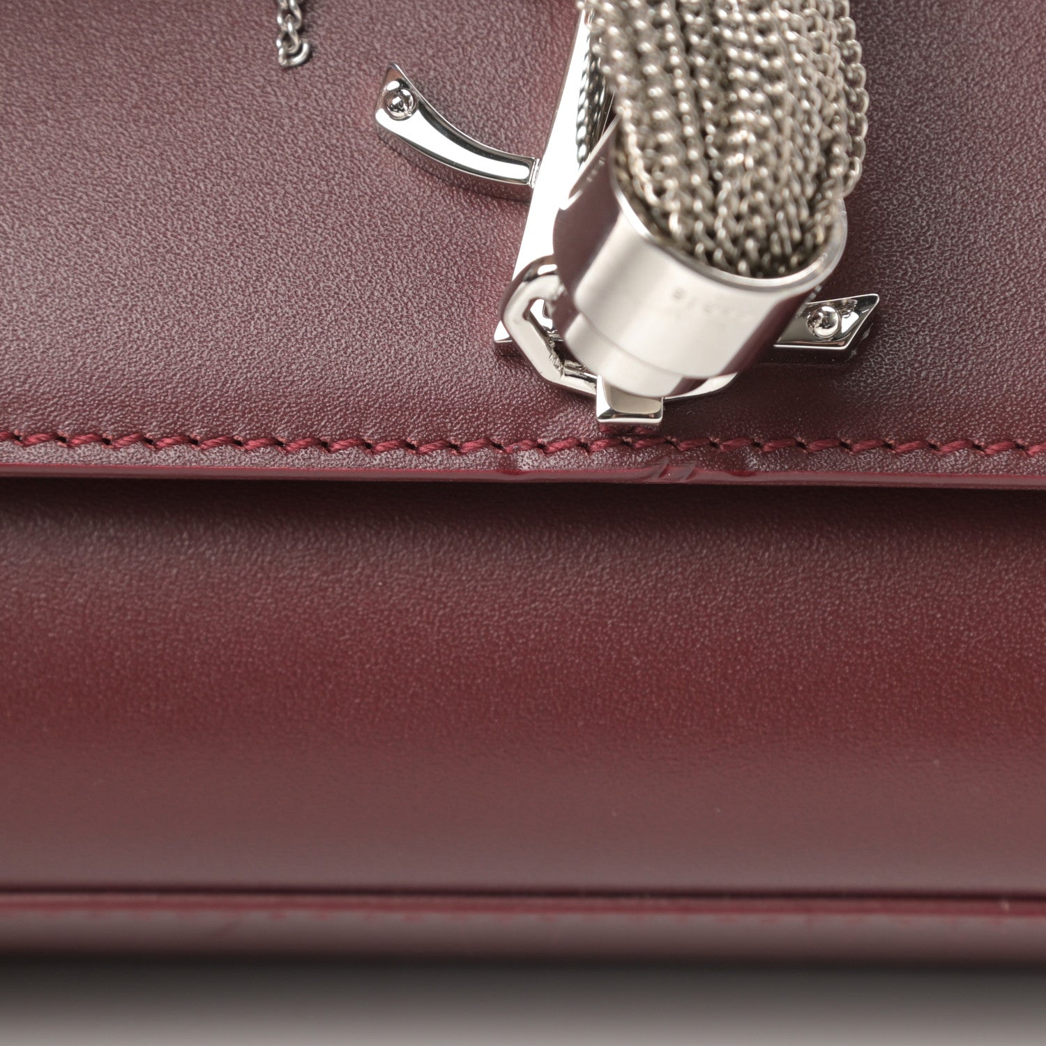 Saint Laurent Smooth Calfskin Medium Classic Monogram Kate Tassel Satchel Rouge Legion 11 of 12