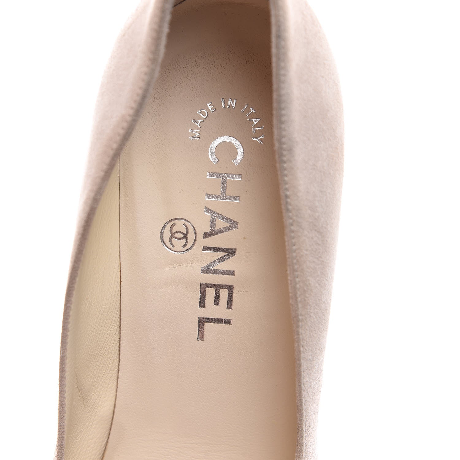 Chanel Suede Cap Toe CC Wedge Espadrilles 37 Grey Black 9 of 21