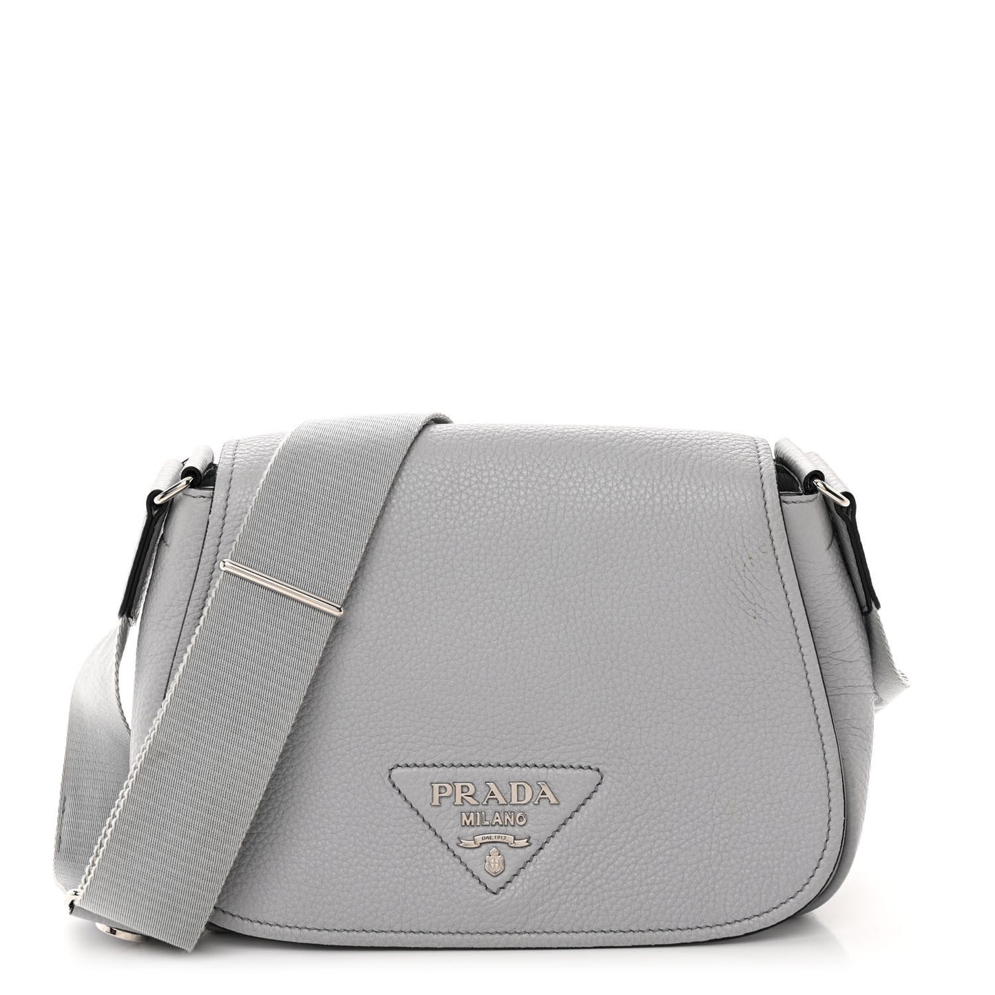 Vitello Daino Soft Shoulder Flap Bag Ardesia