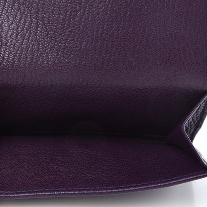 Miu Miu Goatskin Madras Flap Wallet Viola 7 of 7