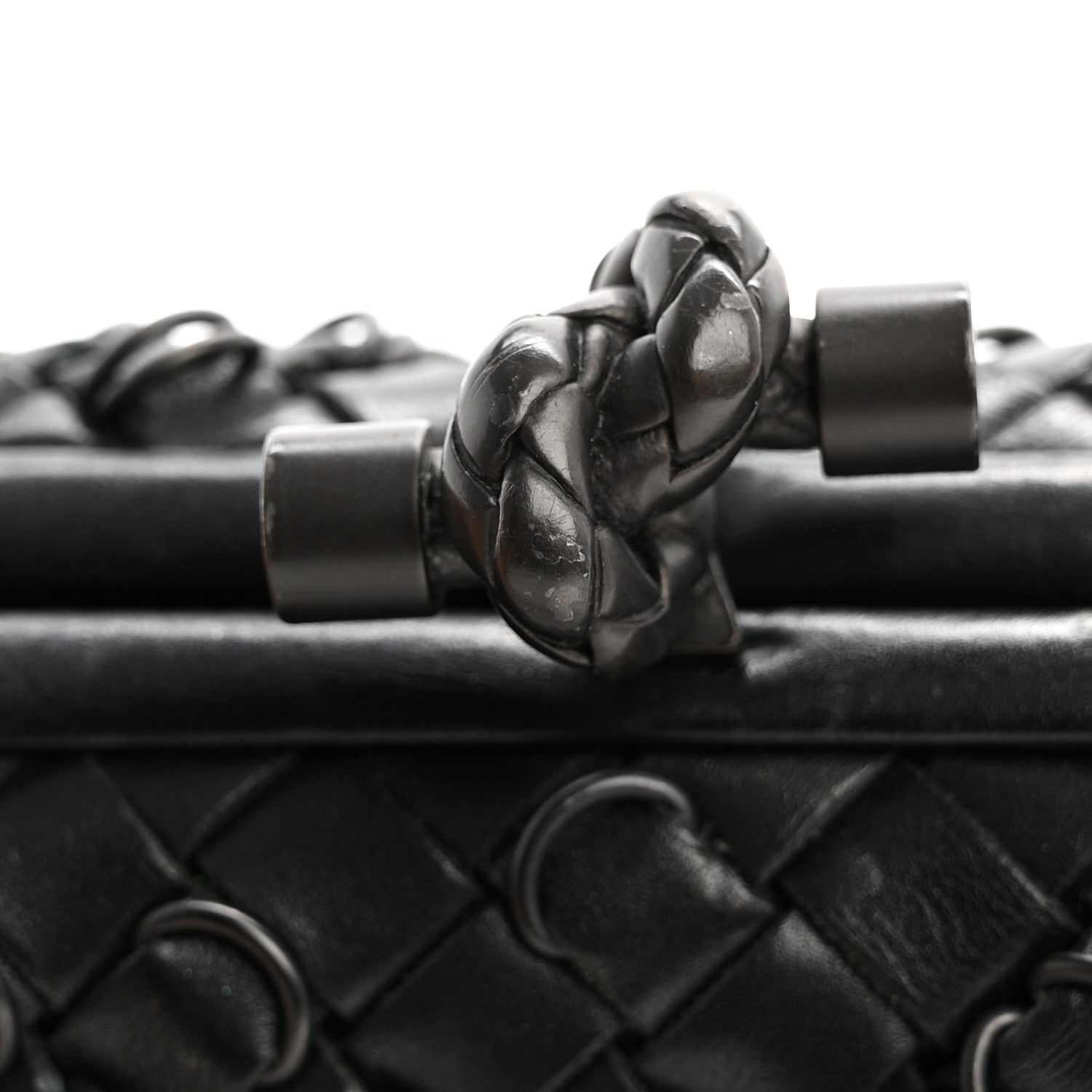 Bottega Veneta Nappa Intrecciato Knot Clutch Black 10 of 11