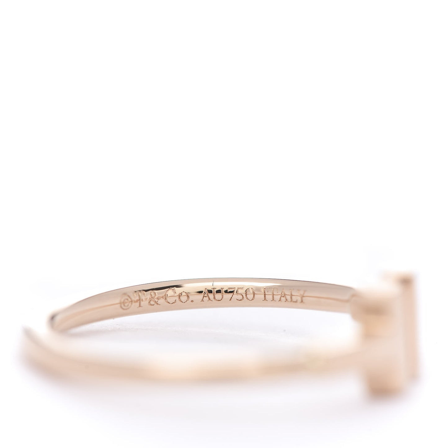 18K Rose Gold T Wire Ring 53 6.5