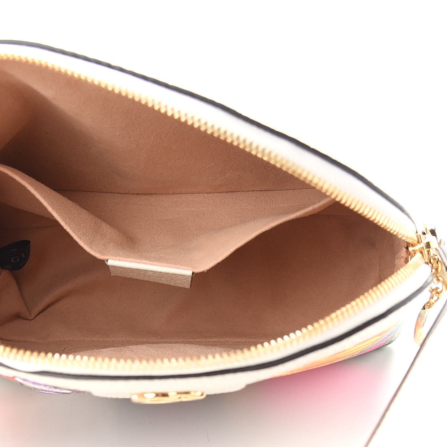 GG Supreme Monogram Flora Web GG Small Ophidia Dome Shoulder Bag White