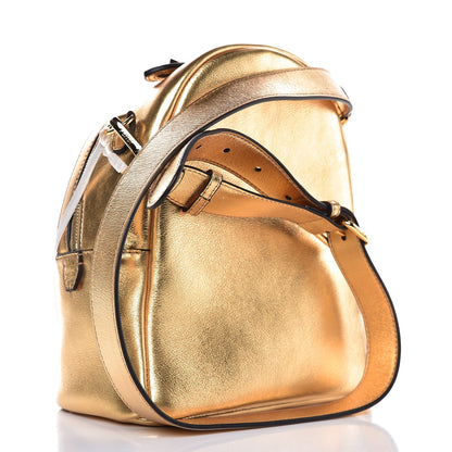 Fendi Vitello Catalan Mirror Flowerland Backpack Gold 3 of 7
