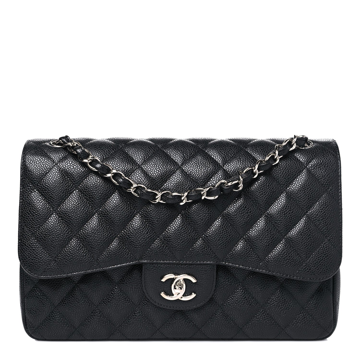 Chanel Caviar Quilted Jumbo Double Flap Black 1 of 10