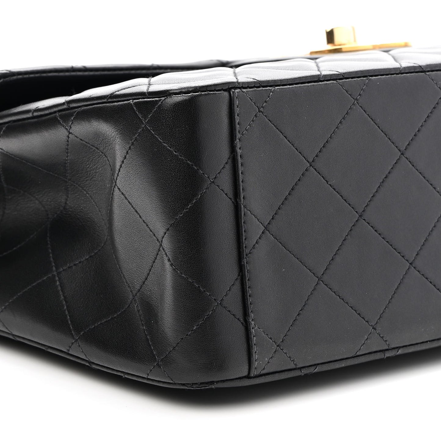 Lambskin Quilted XL Jumbo Single Flap Black