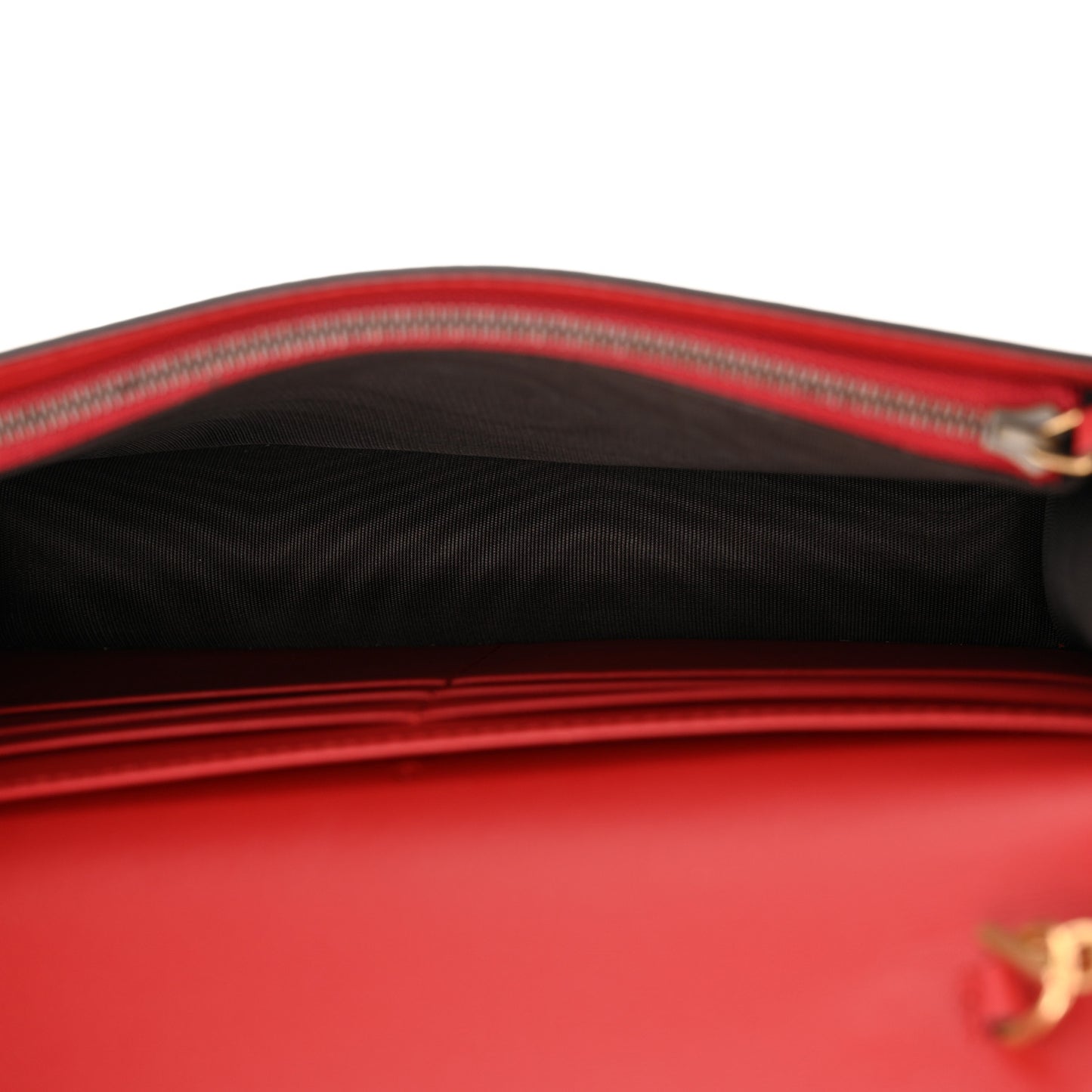 Calfskin Queen Margaret Chain Wallet Blue Agata Hibiscus Red Mystic White