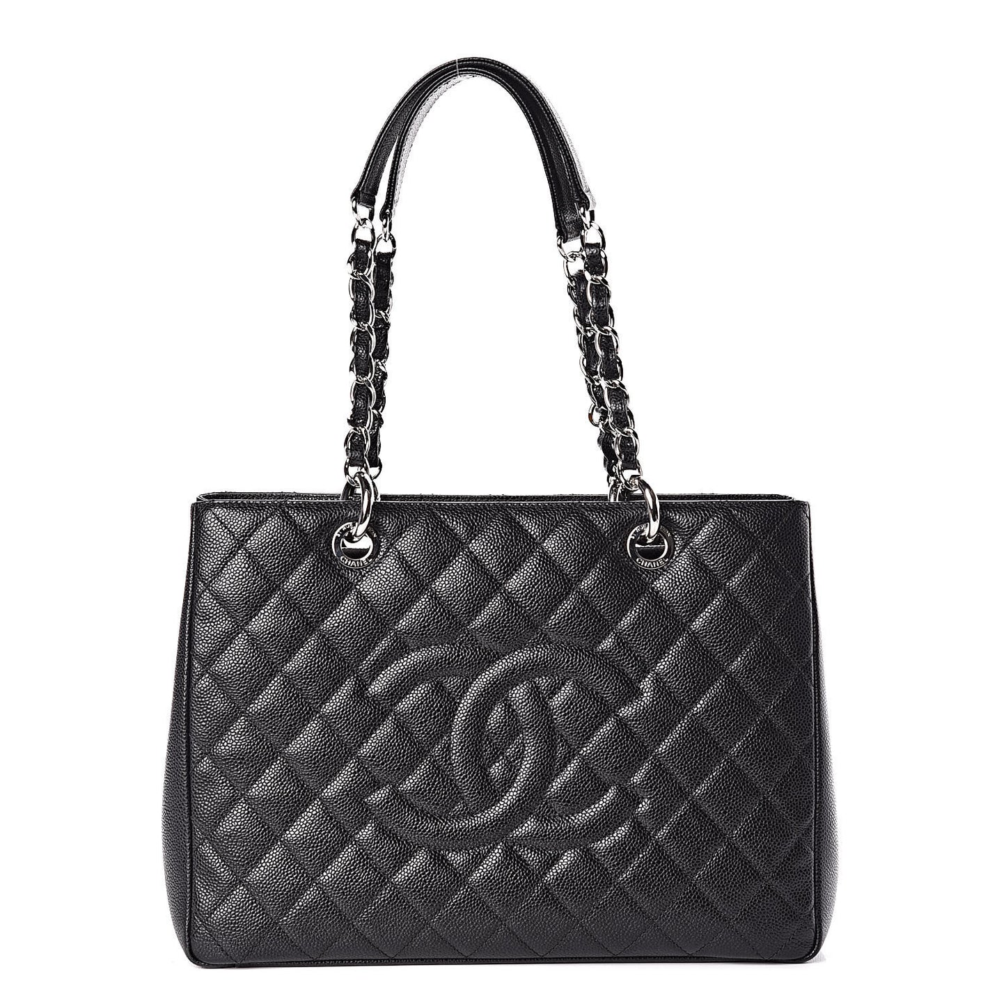 Caviar Quilted Grand Shopping Tote GST Black