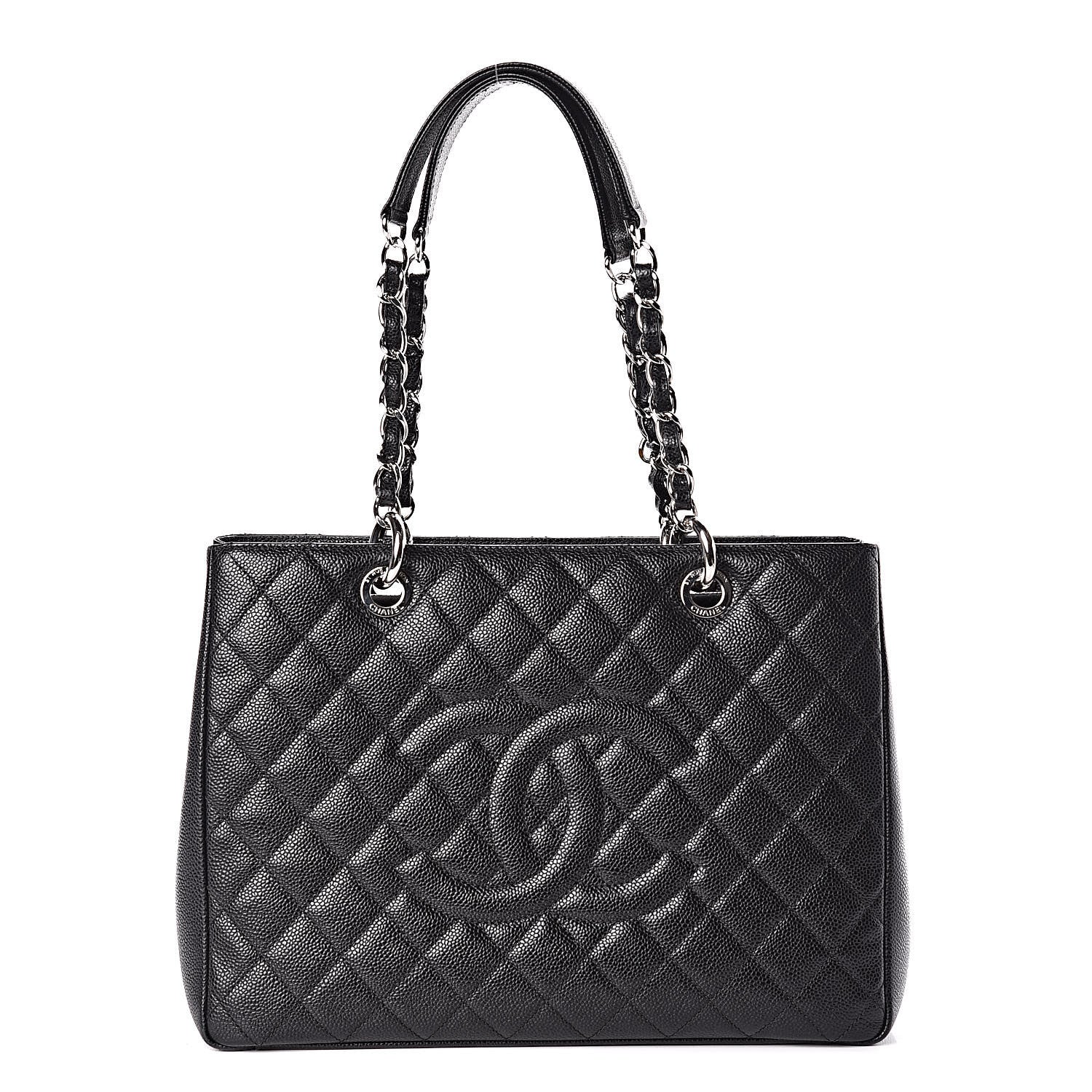 Chanel Caviar Quilted Grand Shopping Tote GST Black 1 of 15