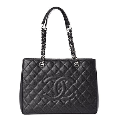 Chanel Caviar Quilted Grand Shopping Tote GST Black 1 of 15