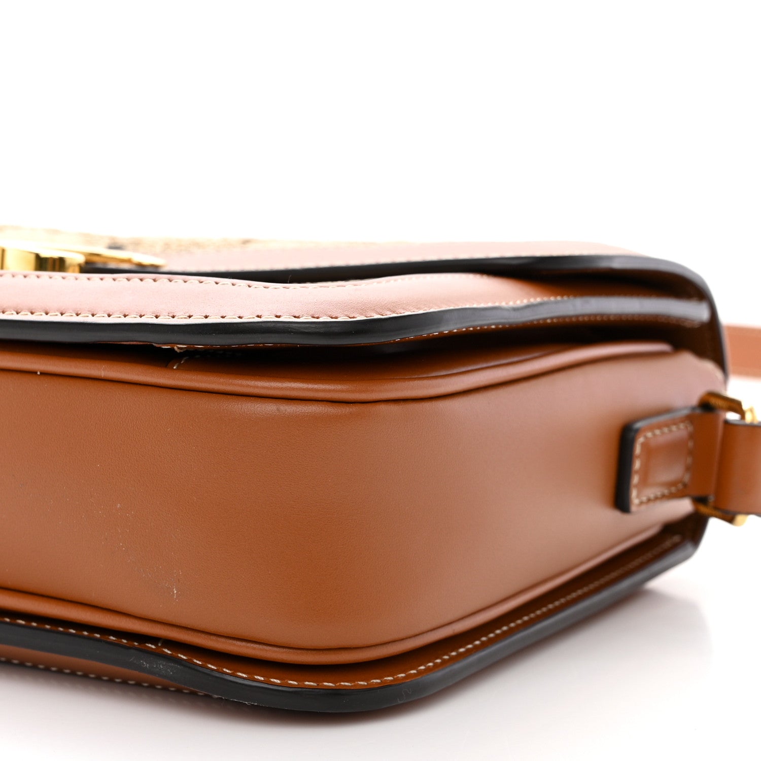 Celine Raffia Jacquard Calfskin Medium Triomphe Natural Tan 12 of 12