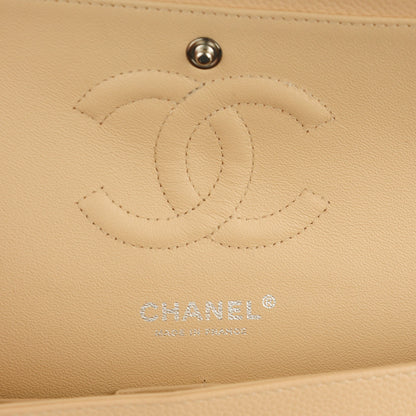 Chanel Caviar Quilted Medium Double Flap Beige Clair 7 of 8