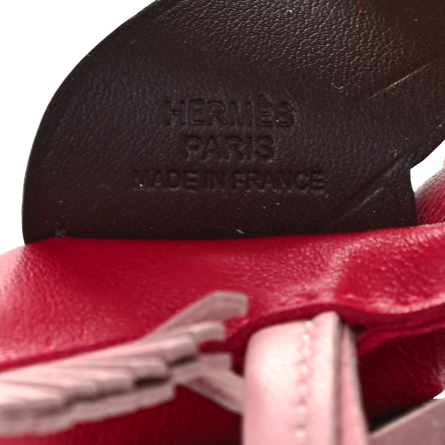 Hermes Milo Lambskin Grigri Rodeo Pegase Horse Bag Charm PM Framboise Rose Sakura Rouge Sellier 3 of 4