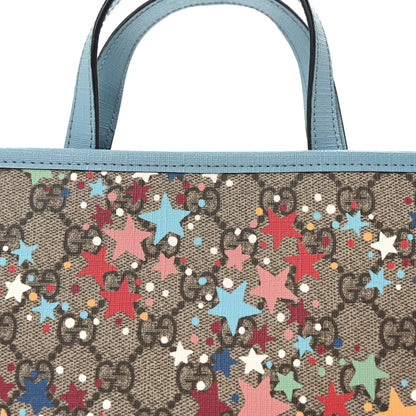 Gucci GG Supreme Monogram Star Print Childrens Tote Blue Multicolor 8 of 10