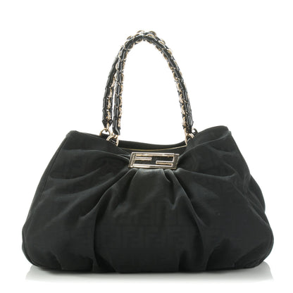 Fendi Zucca Enamel Mia Tote Black 1 of 7