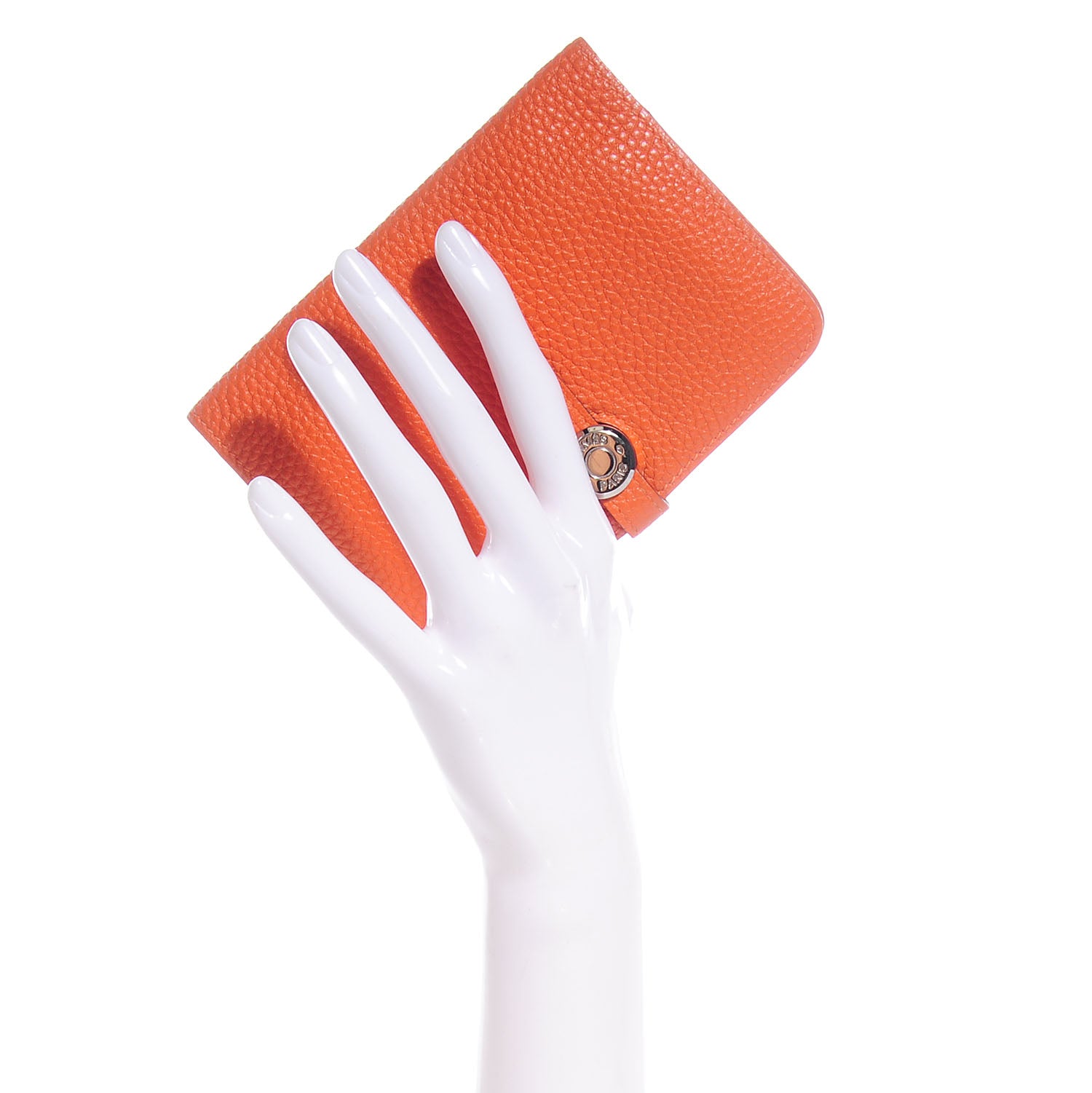 Hermes Togo Dogon Compact Wallet Orange 2 of 12