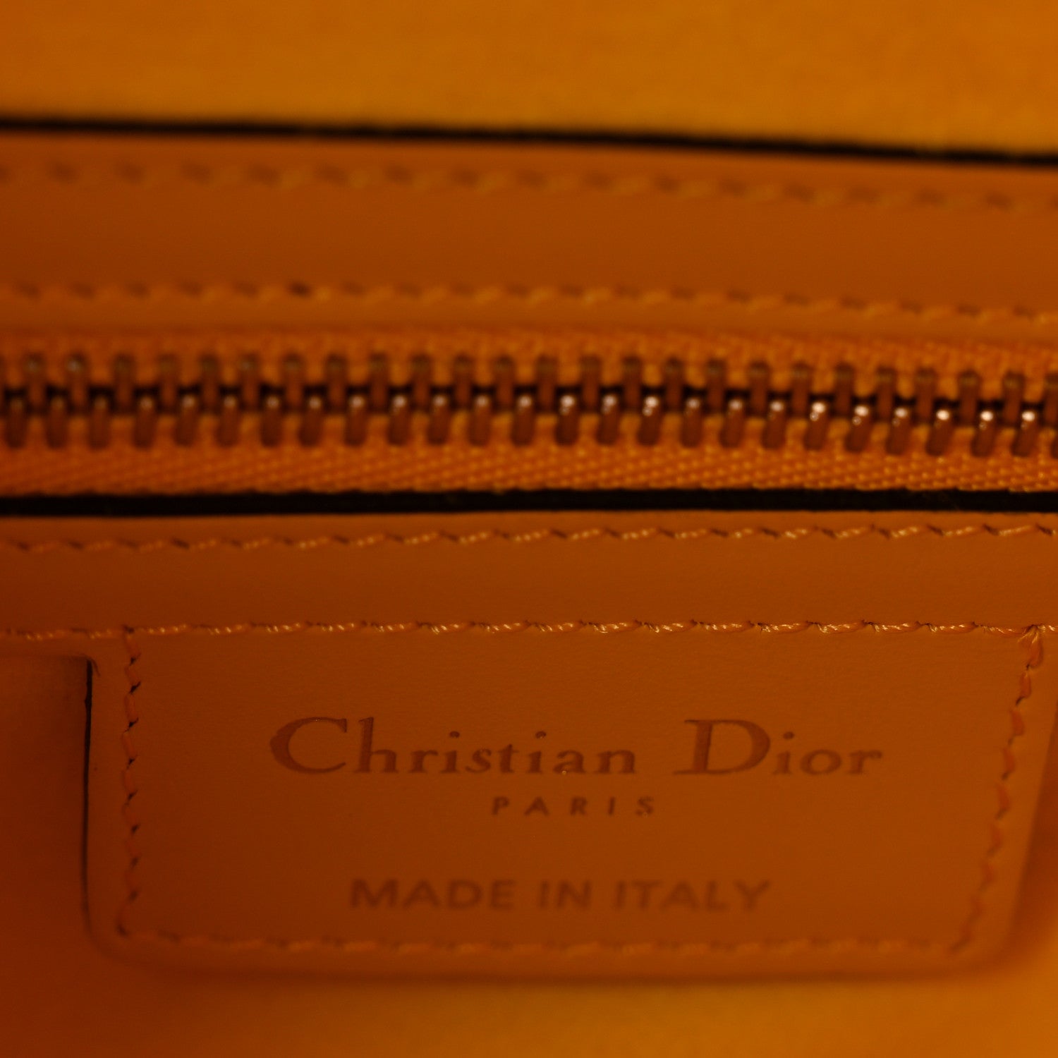 Christian Dior Calfskin Calfskin Saddle Bag With Strap Yellow 6 of 11