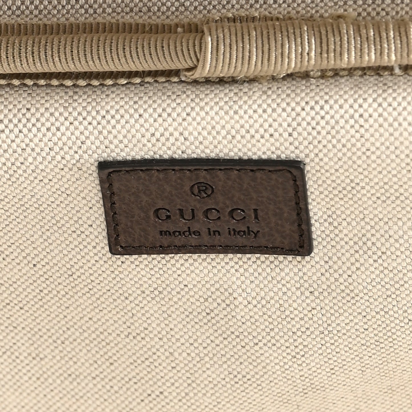 GG Supreme Monogram Textured Dollar Calfskin Web Large Savoy Trolley Suitcase Beige Ebony