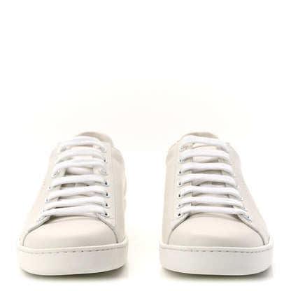 Gucci Calfskin Interlocking G Perforated Womens Ace Sneakers 36.5 White Grey Sky 3 of 10