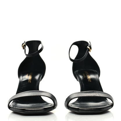 Saint Laurent Calfskin Tripon Amber 85 Ankle Strap Sandals 35.5 Black 2 of 13