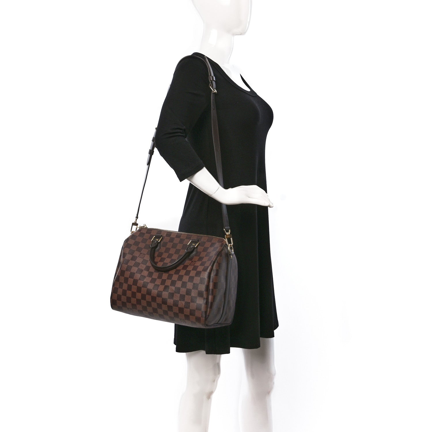 Louis Vuitton Damier Ebene Speedy Bandouliere 30 2 of 10