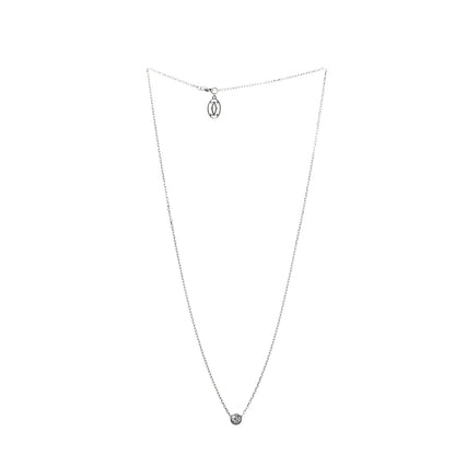 Cartier 18K White Gold Diamond LM D'Amour Pendant Necklace 2 of 7