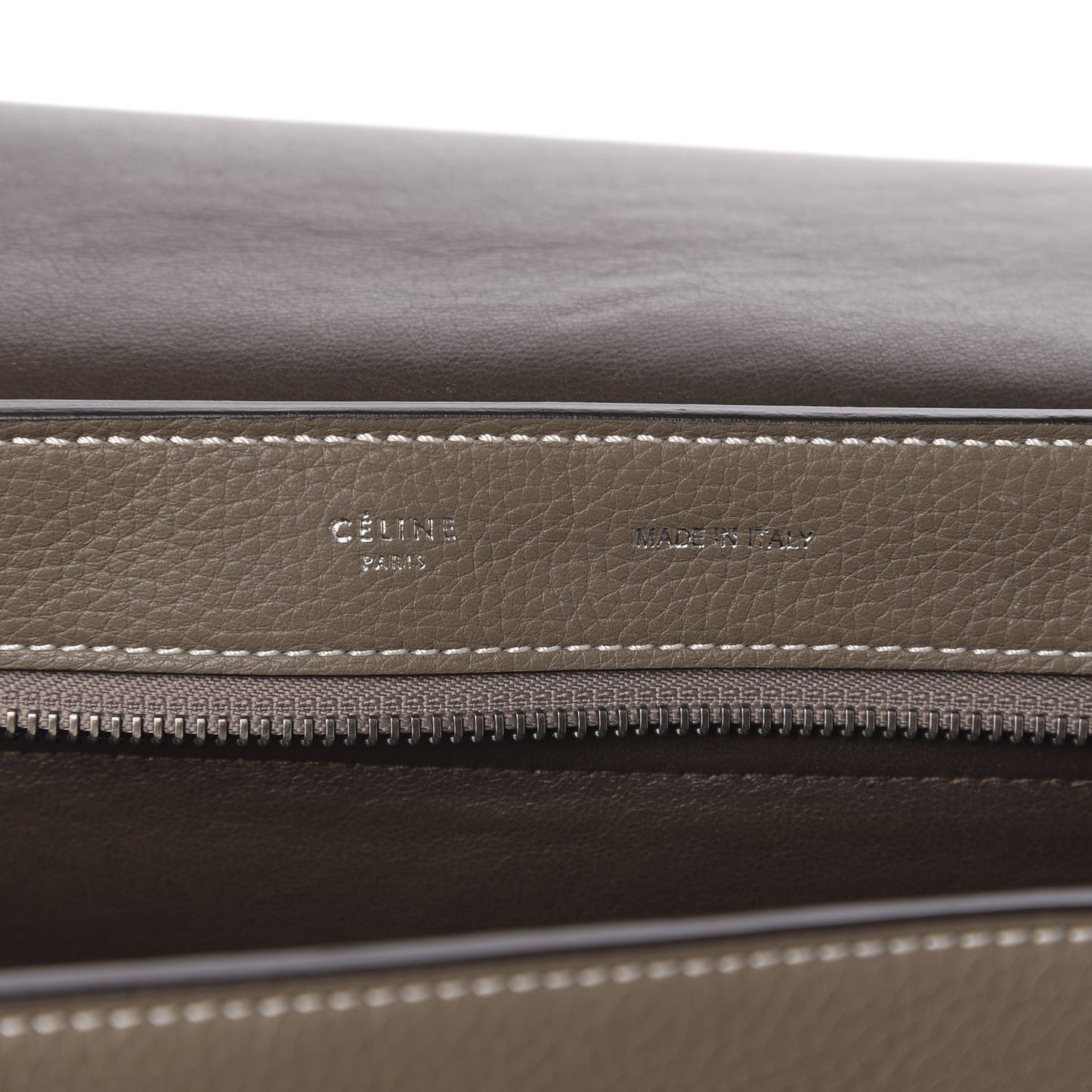 Drummed Calfskin Suede Small Trapeze Souris